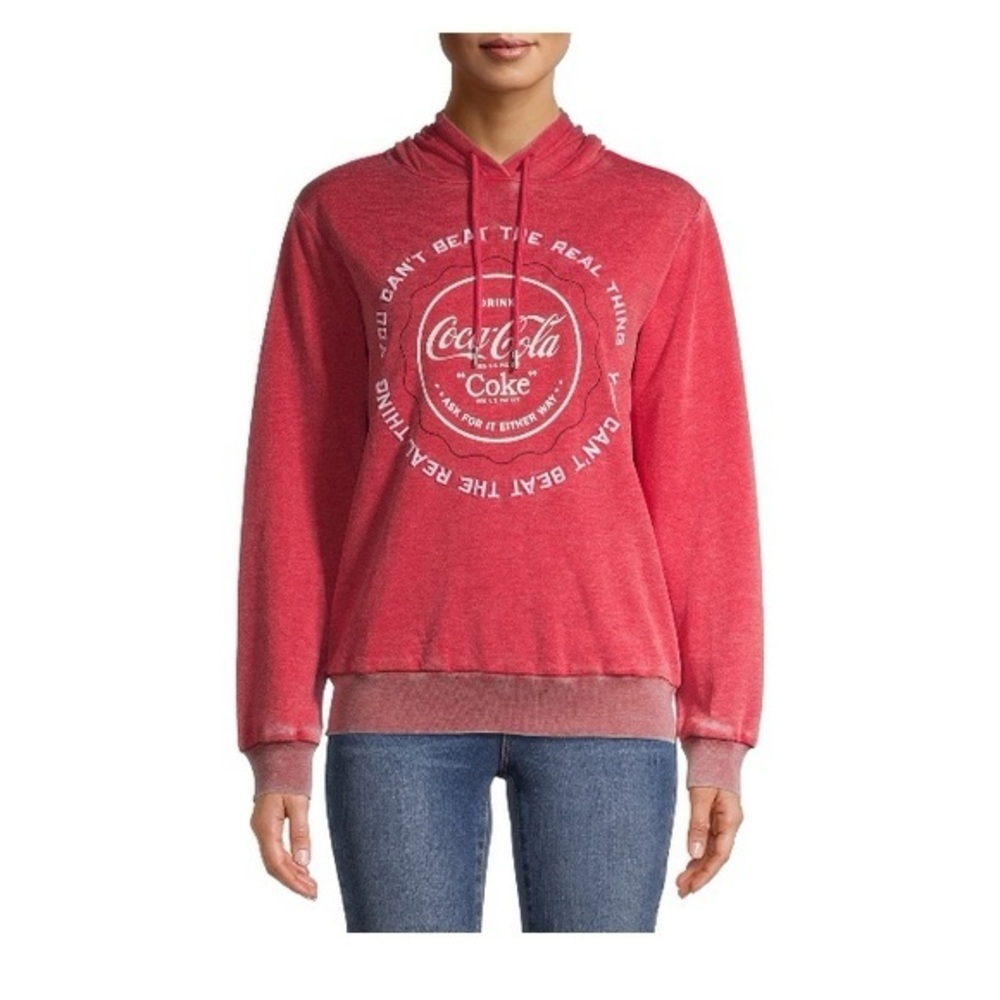 Coca Cola Junior's Logo You Can't Beat The Real Thing Graphic Sweater XL NWT - Picture 9 of 10